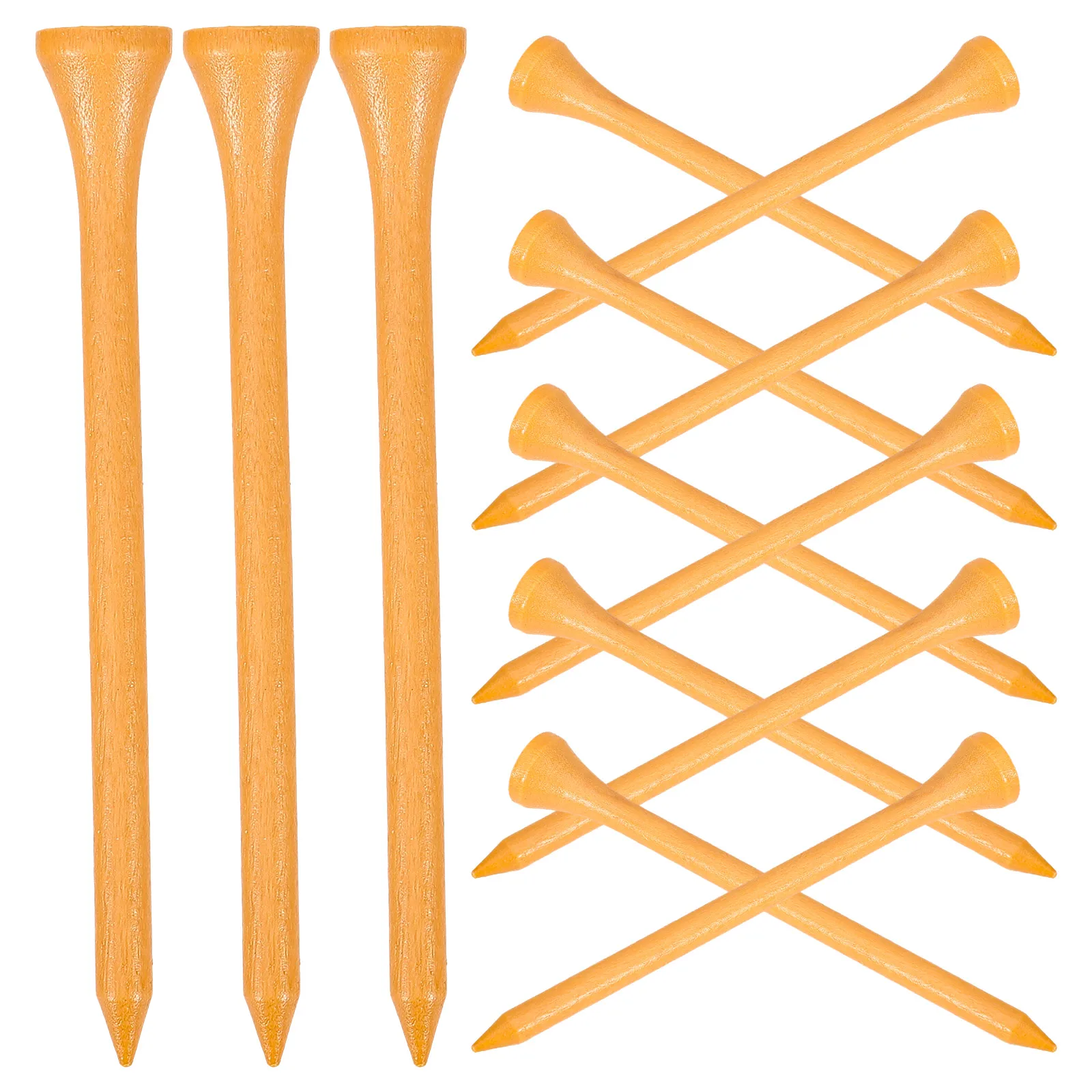 

20pcs Golf Wood Tees Bright White Stable Perfect Holder Training Accessories Durable Reusable Outdoor Practice Golf