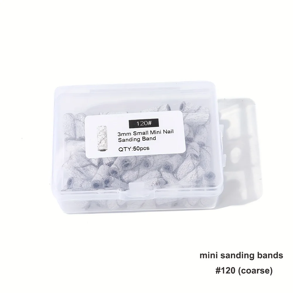 Sanding Bands For Nail Art, 80/120/180/240 Grit, Mini Nail Drill Bits For Manicure And Pedicure