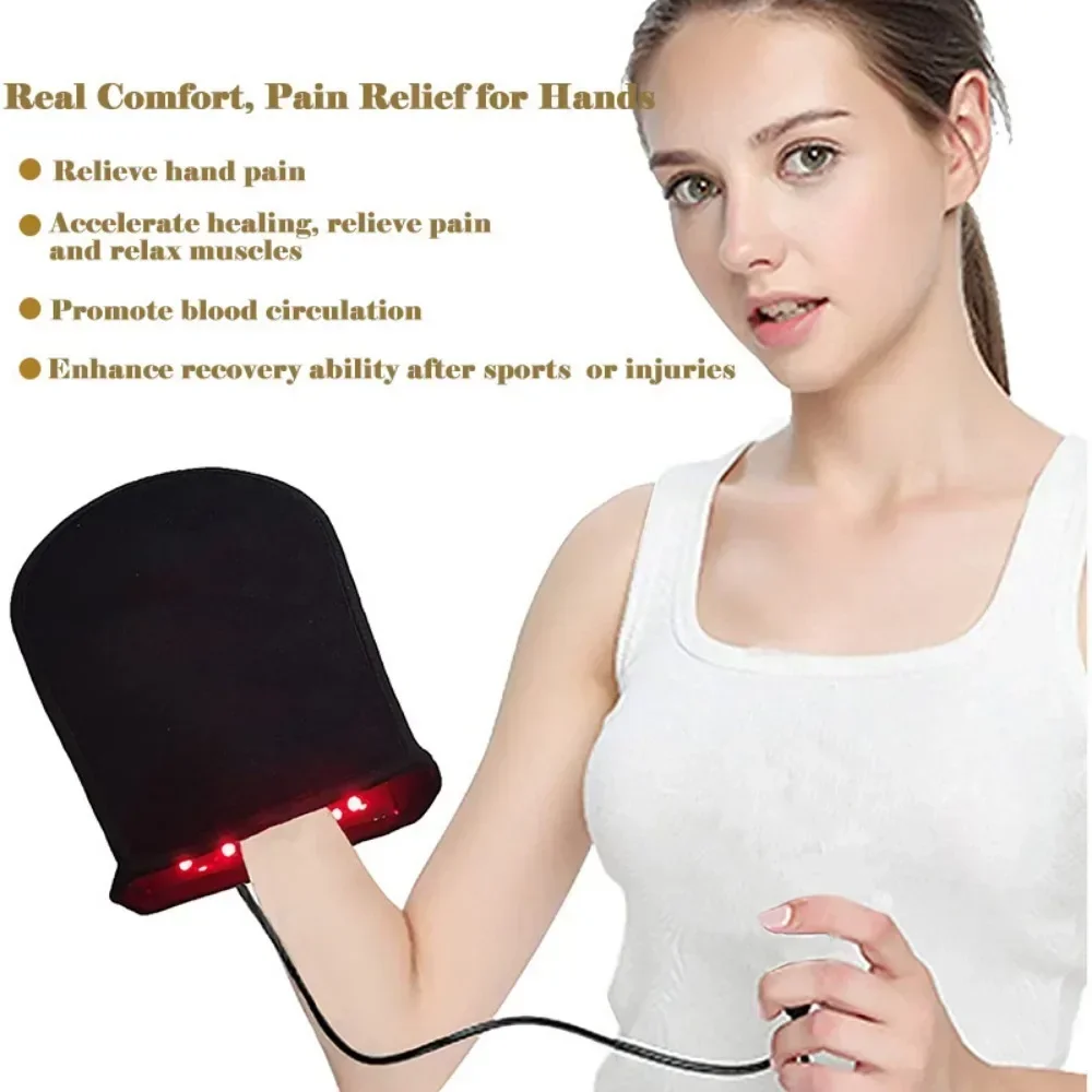 Infrared Light for Hand Pain LED Device Gloves for Hand Pain Relief Near Infrared Gloves for Arthritic Fingers and Wrists