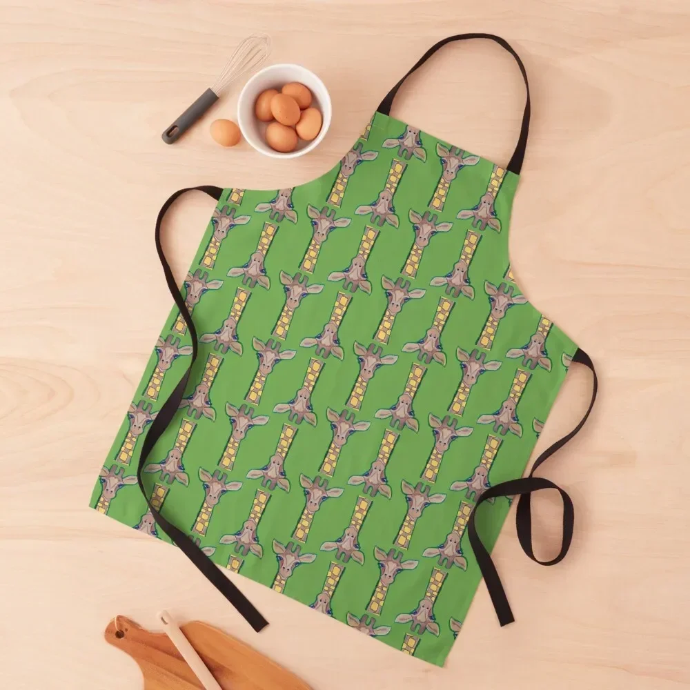 

Big Friendly Giraffe Apron Men kitchen nail tech supplies Cute Kitchen New year's Apron