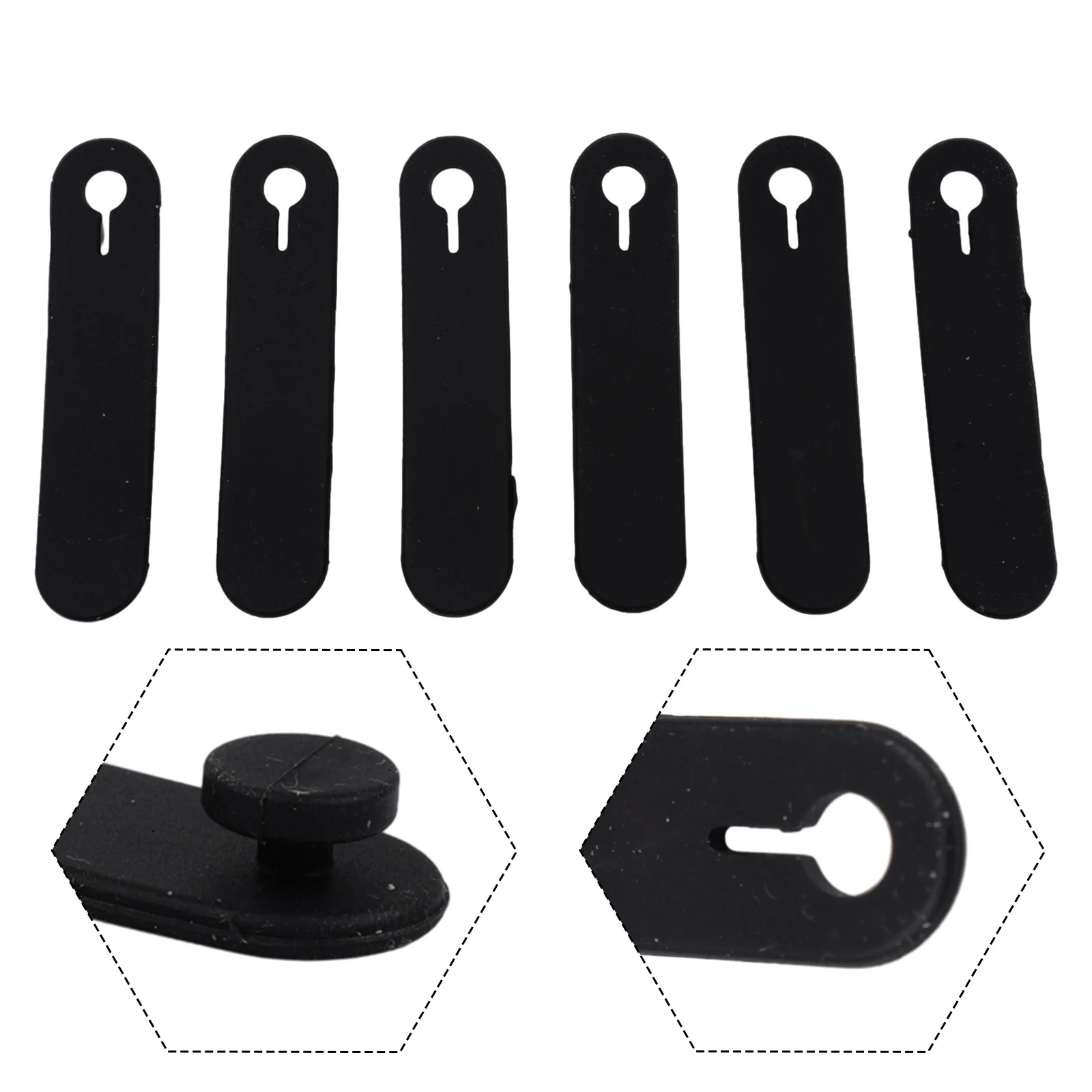 6PCS Rubber Securing Tie’s For Motorcycle Frame Wiring Harness Cables Replace 64x14mm Motorcycle Bike Frame Tie’s Accessories