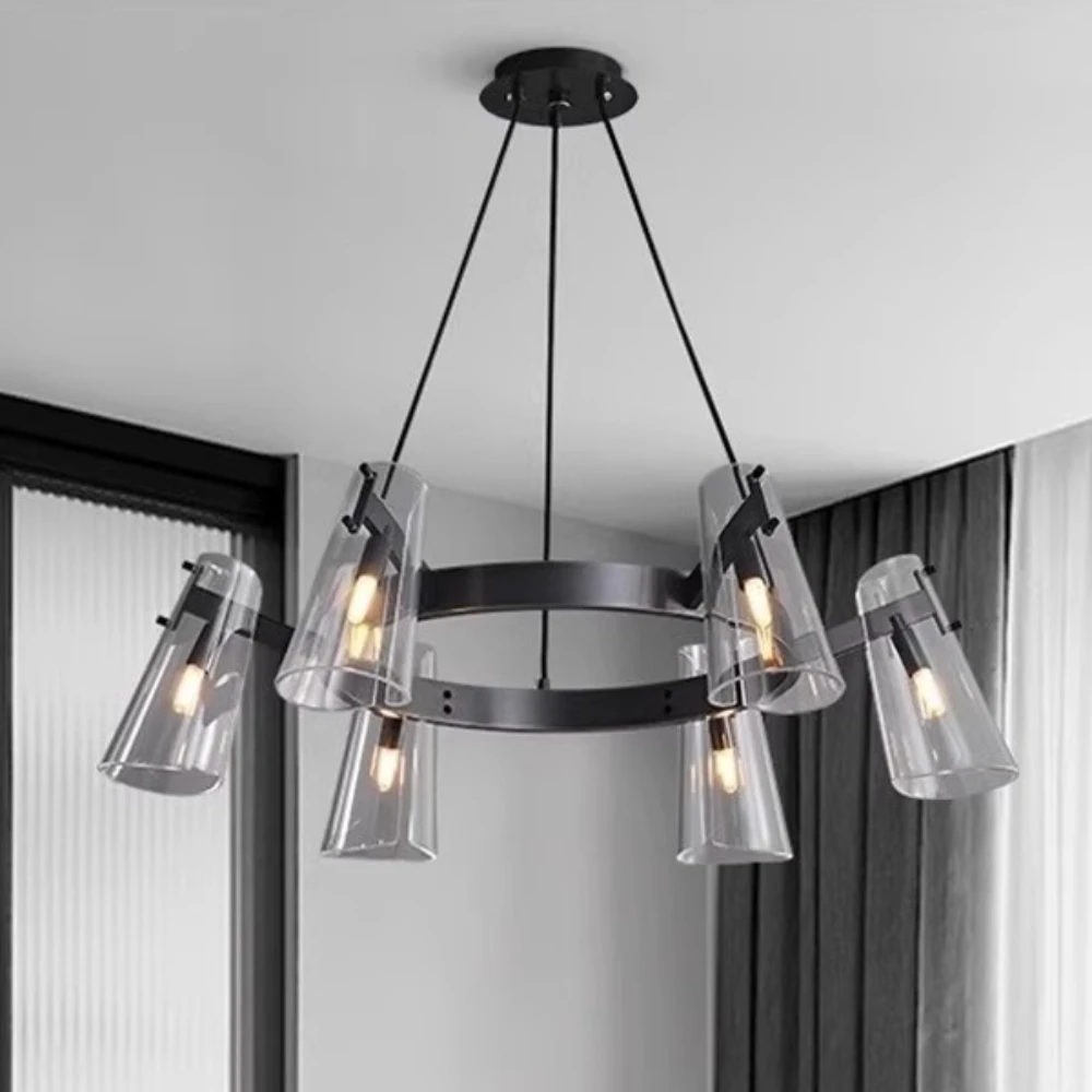 

Modern and Simple All-copper Chandelier Acrylic Decorative Chandelier for Living Room Dining Room and Bedroom Indoor Home Decor