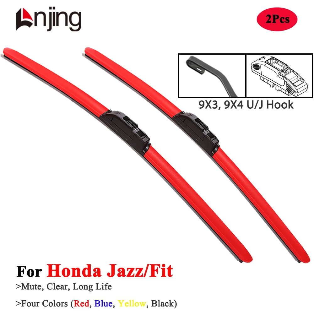 

LNJING Colorful Wiper Blades For Honda Fit Jazz Aria Shuttle GK3 GE6 GP5 2002 2007 2013 2016 2018 2020 2023 2024 Car Accessories