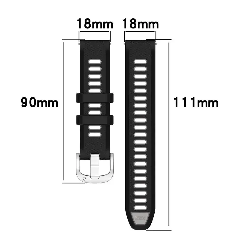 Pulseira de silicone de 18 22mm para garmin forerunner 265 265s 255 245 645 venu 2 sq2 plus vivoactive 4 3 samrt pulseira de relógio