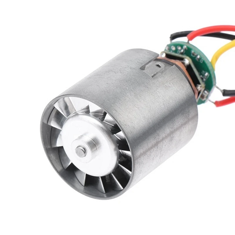 Mini Brushless Motor DC 9-12V 100000RPM High Speed CNC Aluminum Alloy Impeller Ducted Fan Stepless Speed Regulation Easy To Use