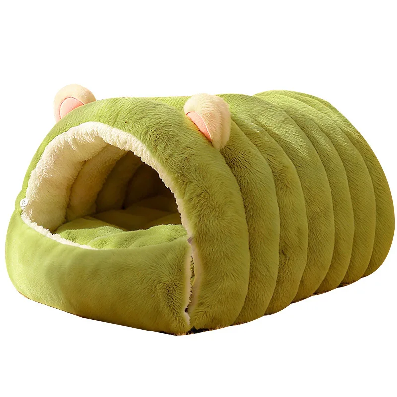 Nuevo invierno extraíble y lavable cerrado casa para gatos sentido de seguridad invierno cálido nido para dormir para mascotas saco de dormir para gatos