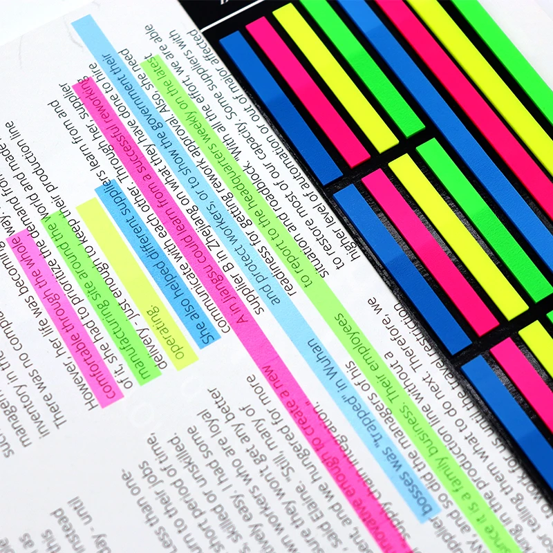 320 Sheet Transparent Fluorescent Index Tabs PET Arrow Flags Sticky Note for Page Marker Planner Stickers Office School