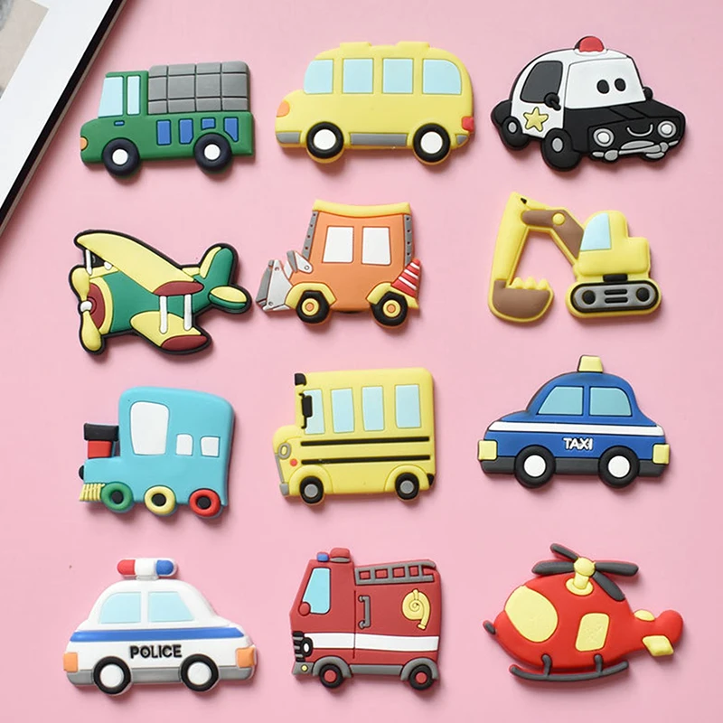 5Pcs Creative Cartoon Car Fridge Magnets For Kids Small Size Magnetic Fridge Magnet Transportation Magnets