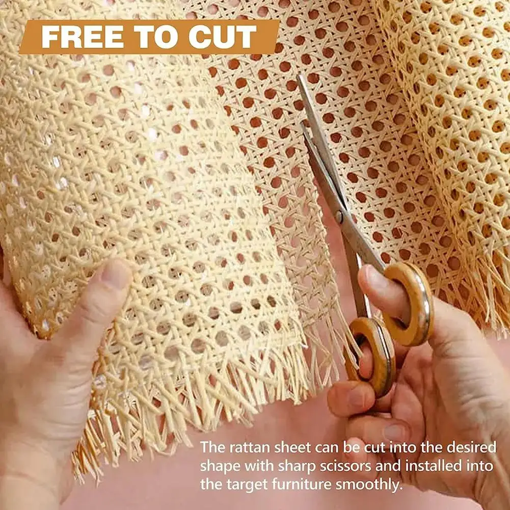 Impermeável plástico Honeycomb Mesh para cadeira e mesa, Rattan Webbing Roll, vime para projetos DIY