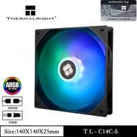 Thermalright TL-C14C-S 1/3/5 PCS CPU Fan 140mm ARGB Case Cooler 4pin PWM with S-FDB Bearing Included Up To 1500RPM Case Fan