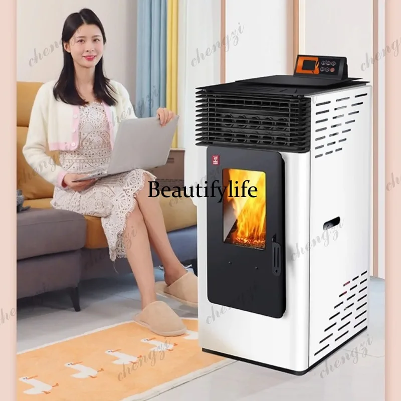 Rural new biomass pellet heating stove Household indoor energy-saving smokeless heating wood stove