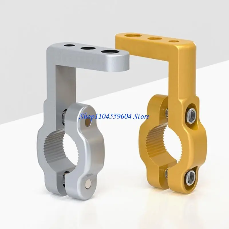 

12QM Motorcycle Accessory Holder Aluminum Build Handlebar Extension Handle Simple Installation for Lights & Navigation