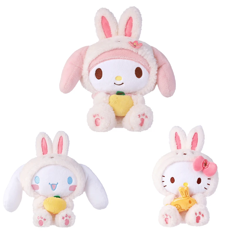 

New 30Cm Kuromi My Melody Cinnamon Plush Toys Anime Cartoon Transform Rabbit Doll Soft Pillow Animals Plushie Stuffed Toy Gifts