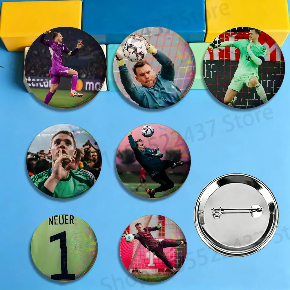 Sweeper-Keeper Manuel N-Neuer Enamel Pins Badge Round Brooch for Backpack Decor Accessories 25/32/44/58/75mm