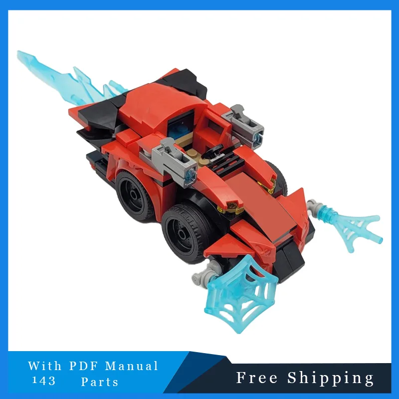 143 pièces vente chaude MOC rouge célèbre vitesse voiture de sport blocs de construction modulaires modèle enfants éducation bricolage assemblage jouets Festival cadeau