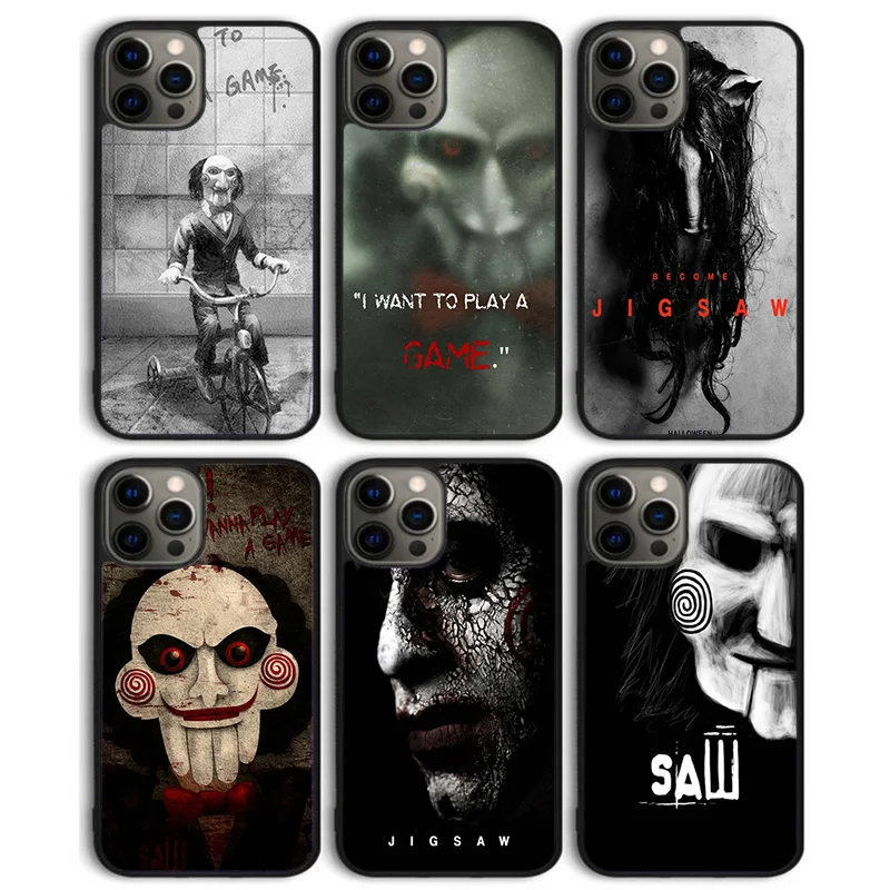 Jigsaw Saw Phone Case Back Cover for iPhone 16 15 SE2020 14 13 11 12 Pro Max mini XS XR X PlusS Shell Coque