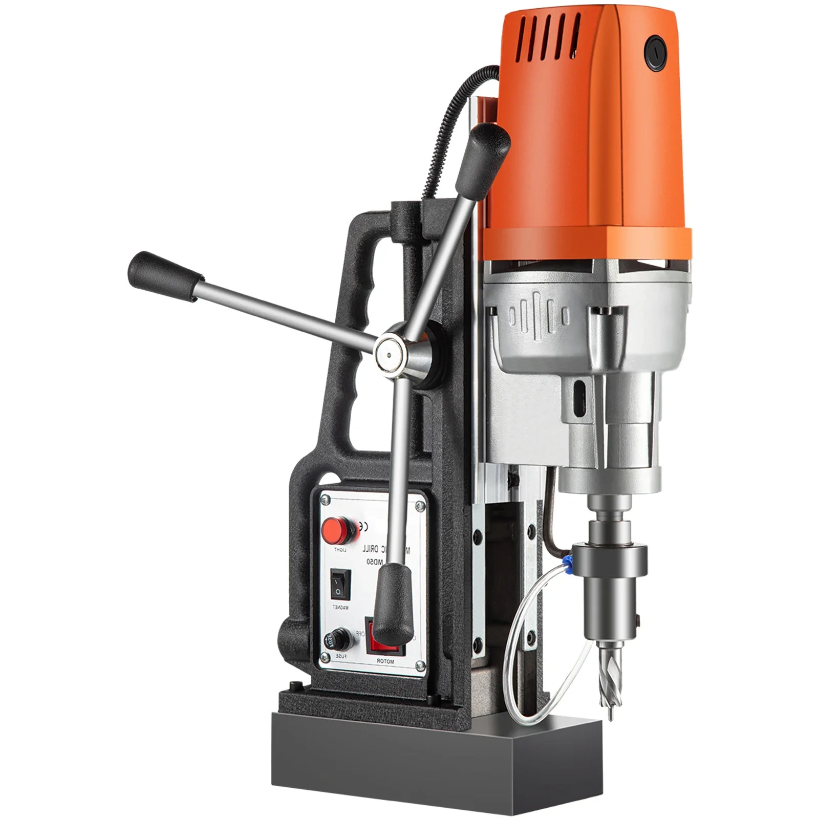 SucceBuy MD50 50mm Magnetic Drill Press Kit 1680W Electric Bench Drilling Machine 2900LBS Magnet Force HSS Annular Cutter Bits