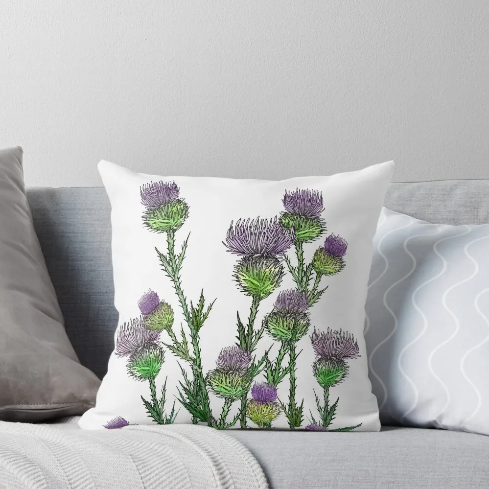 

Thistle Throw Pillow Decorative pillow case Sitting Cushion pillow