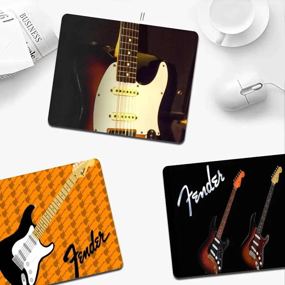 Cool F-Fender G-Guitar Rubber Small Thickened Mouse Pad Gaming Keyboard Table Mat Office Supplies Room Decor For PC Mouse Carpet