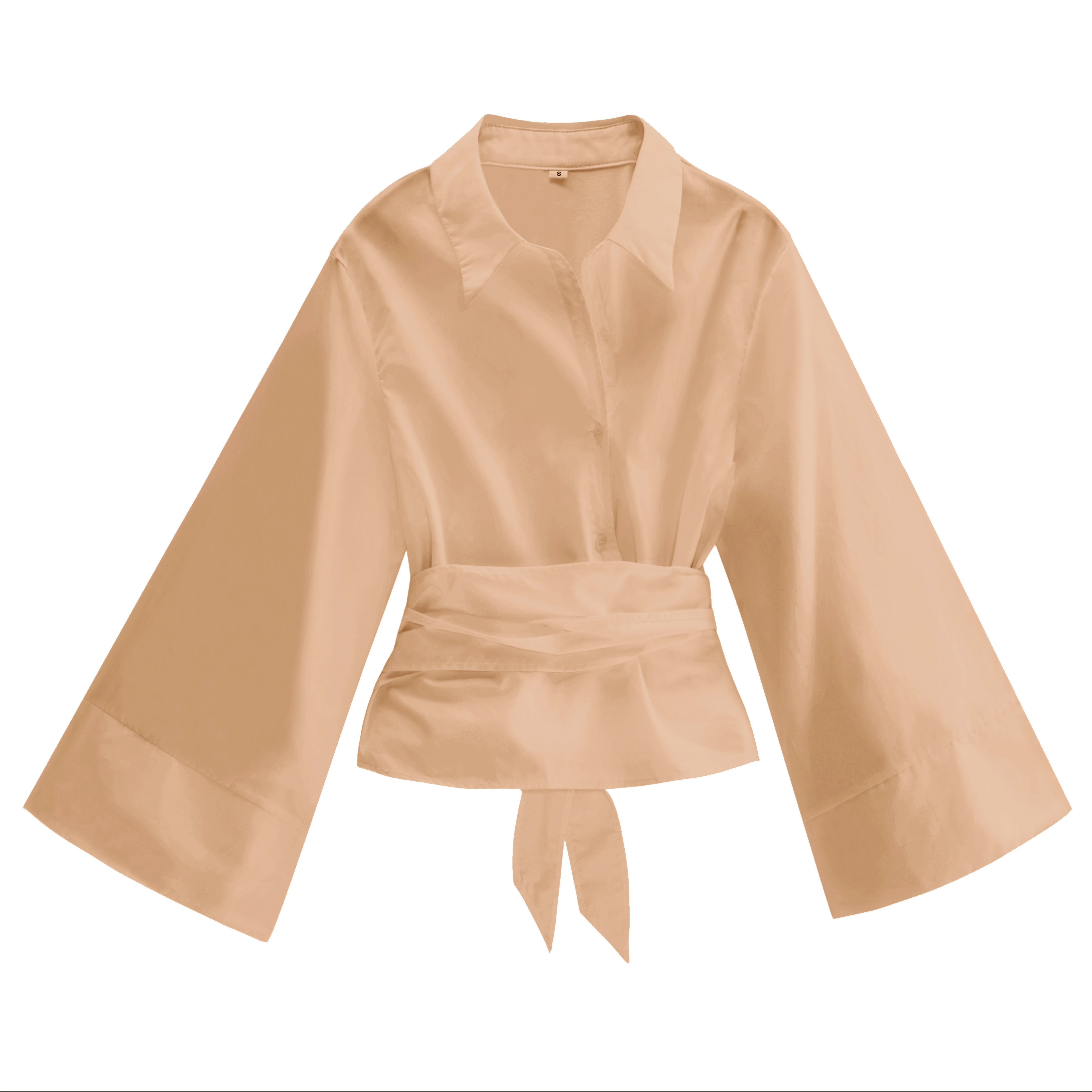 Women Elegant Lace Up Bow Tops Fashion Solid Color Lapel V-Neck Communte Long Sleeve Top Casual Office Lady Chic Holiday Shirts