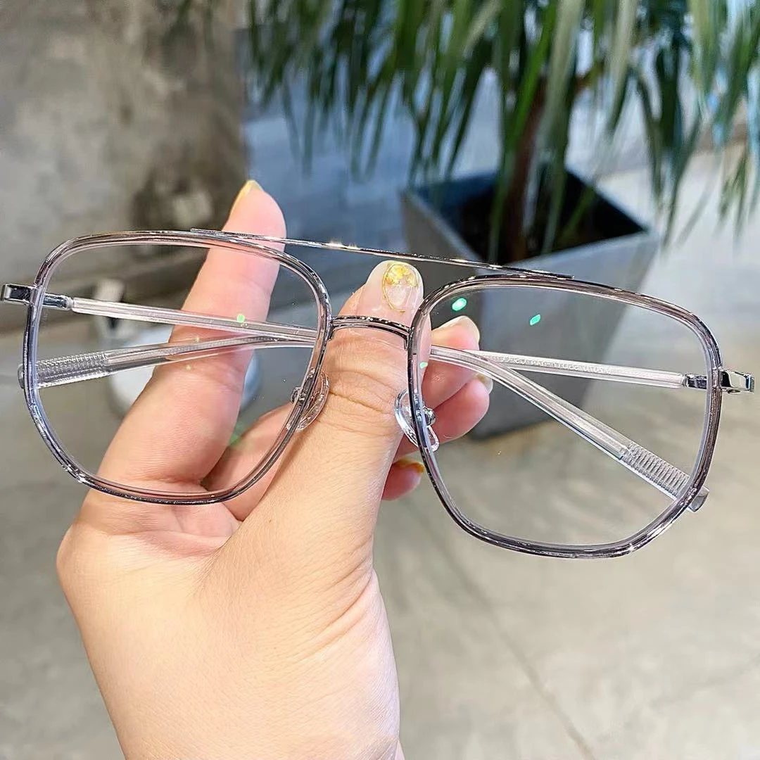 

Oversized Spectacle Optical Glasses Luxury Square Frame Anti-blue Light Blocking Eyeglasses Ladies Finished Computer Eyewear