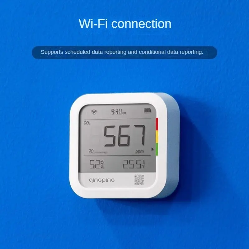 Xiaomi Qingping CO2 Meter Air Quality Carbon Dioxide Detector Alarm Temperature & Humidity Meter Wifi Smart Control Air Detector