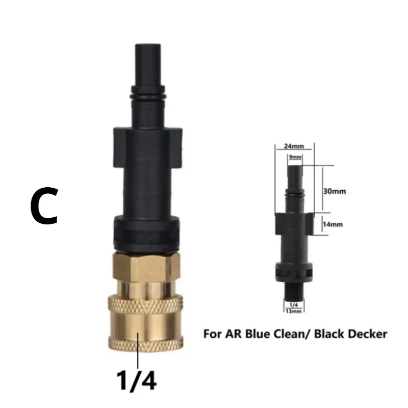 Hochdruckreiniger-Schnellwechseladapter 1/4 Zoll, robust, kompatibel mit AR Blue, Karcher, Lavor, Black & Decker, Bosch – Upgrade – Detail 4
