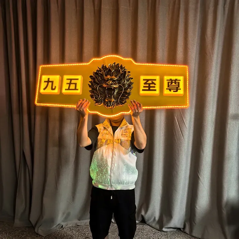 Ninety-five supreme placards bar supplies, luminous light signs atmosphere Road nightclub appearance cheering hand placards