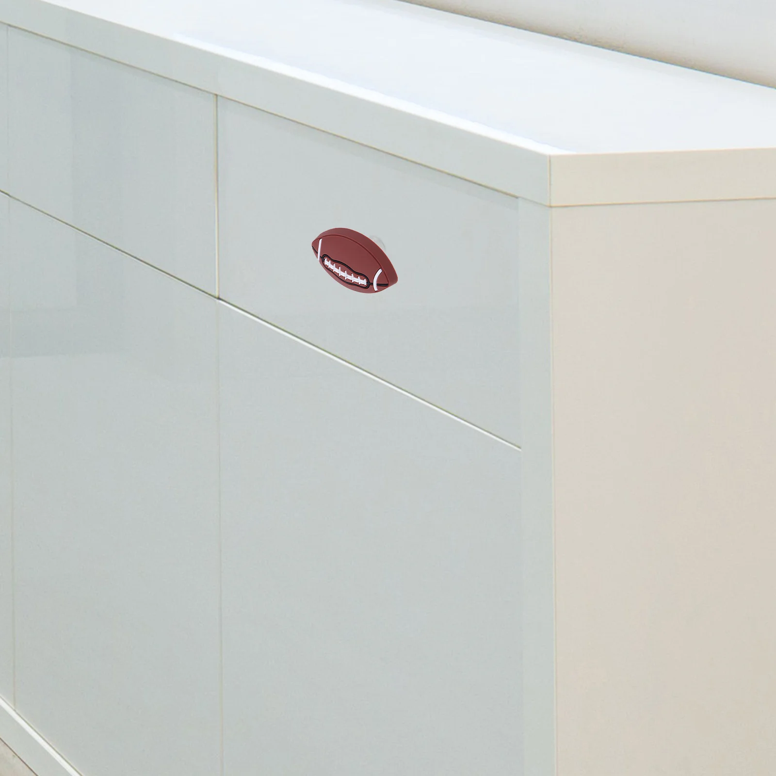 

Children Cabinet Handles Drawer Knobs Brown Decorative Kids Furniture Pulls Cartoon Silicone Safety Toy Ball