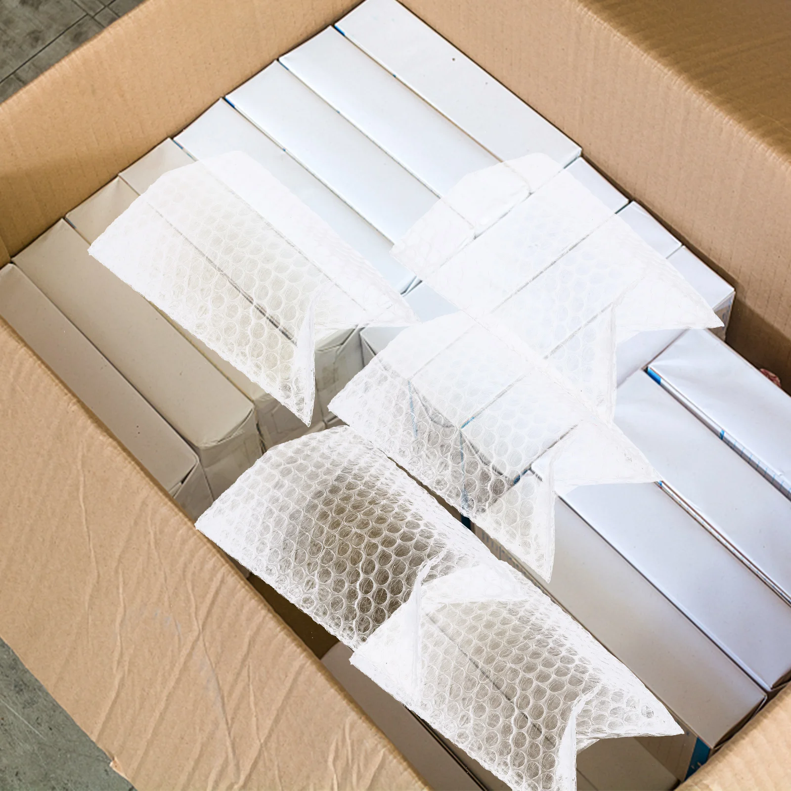 100 pcs 5 91x3 94 Inches Clear Double Layer Shockproof Protective Packing Small Items Storage Shipping