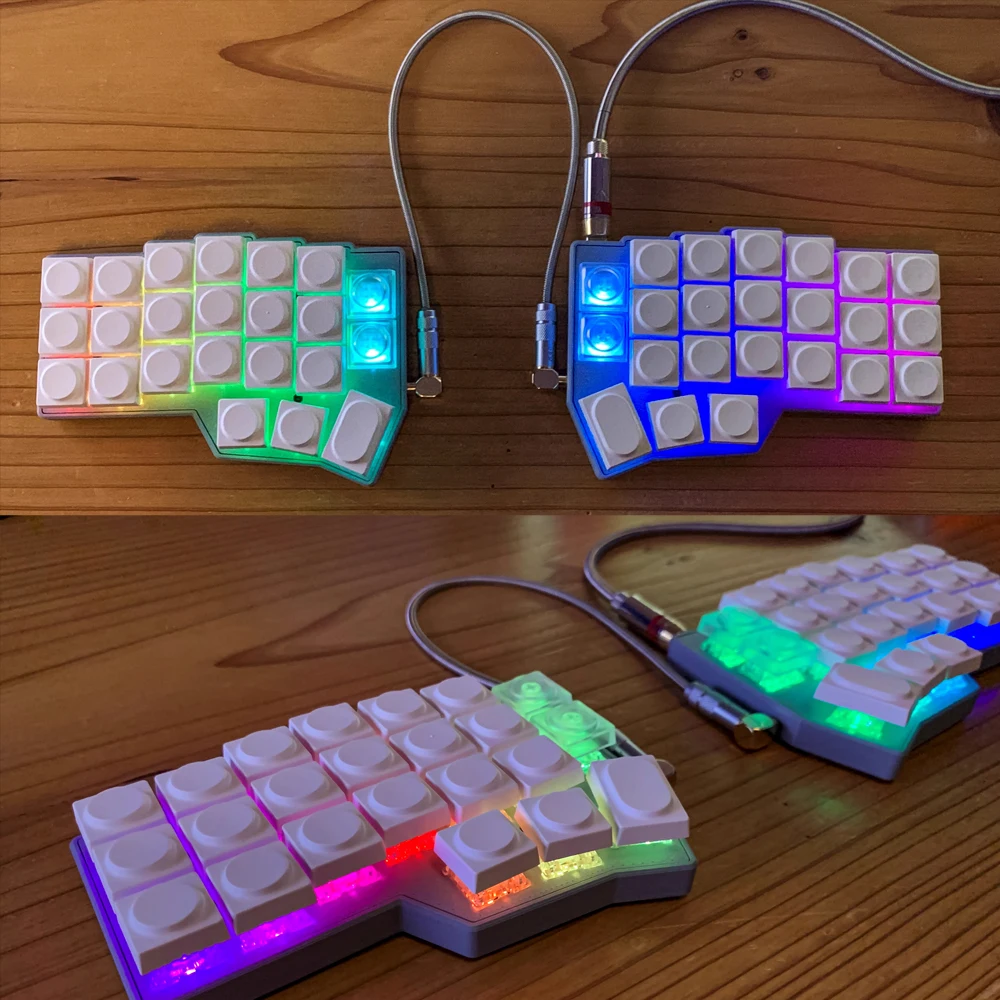 Imagem -06 - Corne-teclado Mecânico para Jogos Split Hot-swap com Fio Rgb Qmk Vial 46