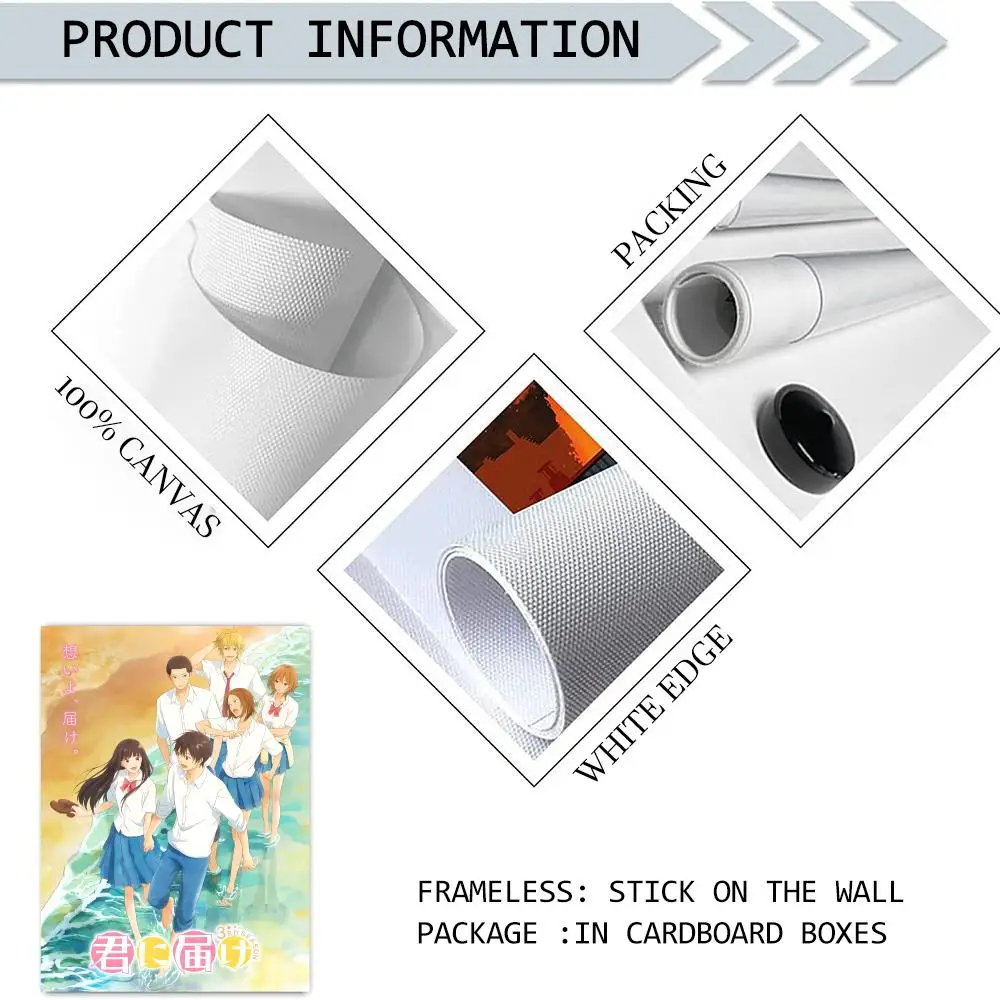 K-Kimi Ni Todoke Anime Poster HD Print Personalized Canvas Wall Mural Art Poster Photos for Living Room Home Decor Durable