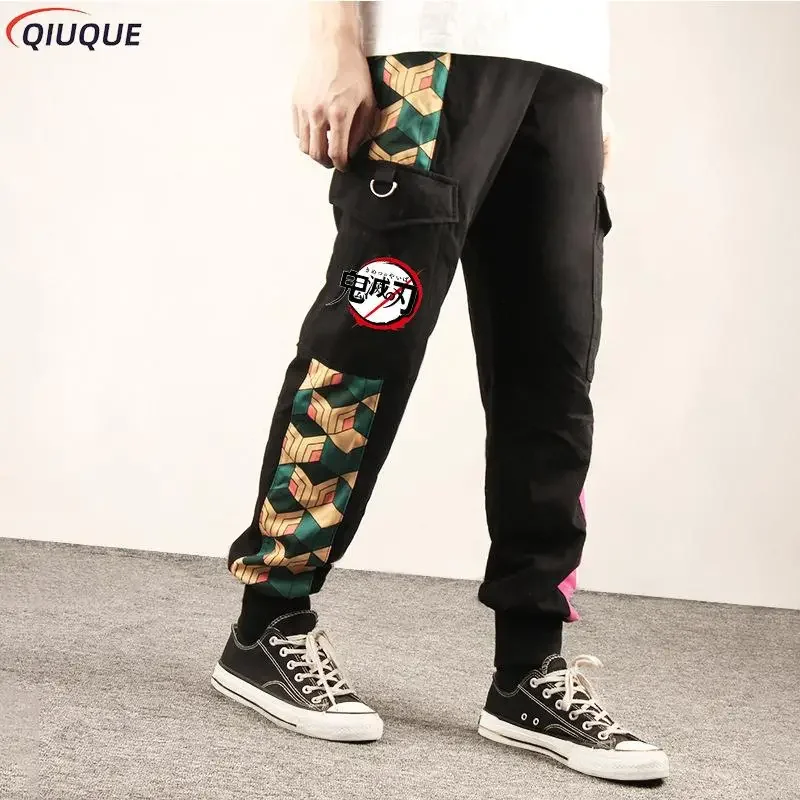 Anime casual cargo pants Kamado tanjiru nezuko Tomioka giyuu sweatpants fashion unisex overalls