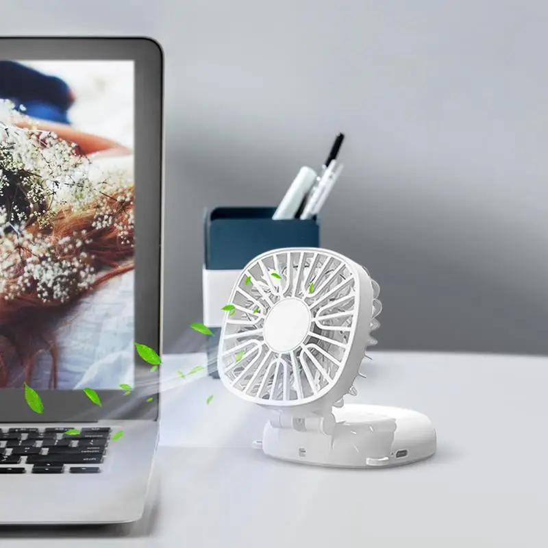 Ventilatore portatile portatile 3 ventola di raffreddamento a velocità silenziosa ventola da tavolo di ricarica USB ventole da collo elettriche per cartoni animati dispositivo di raffreddamento per donna uomo bambini