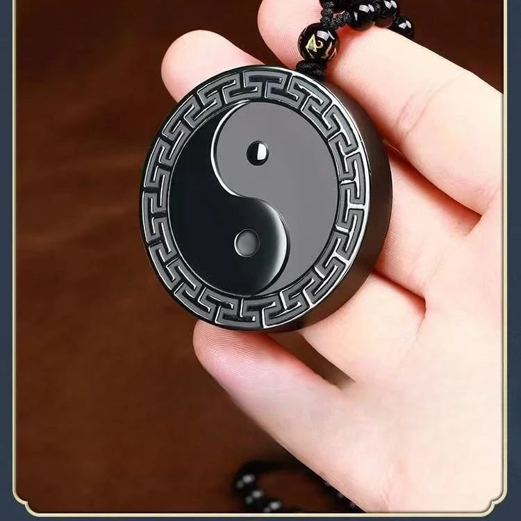 

Sapphire Bagua Pisces Jade Pendant