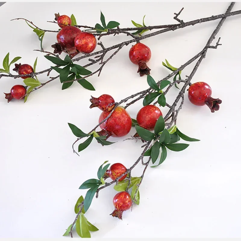 6 Fruit Artificial Pomegranate Fruit Home Soft Decoration Living Room Decoration Dining Table Decoration Photography Props