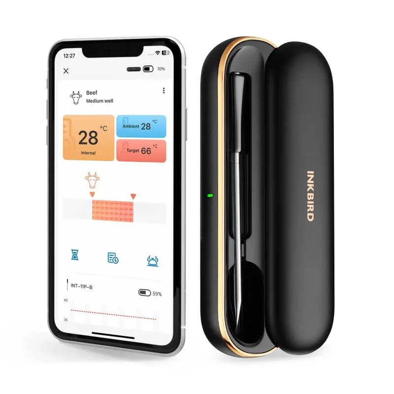 

INT-11P-B Smart Wireless Grill Bbq Thermometers for Cooking, Oven