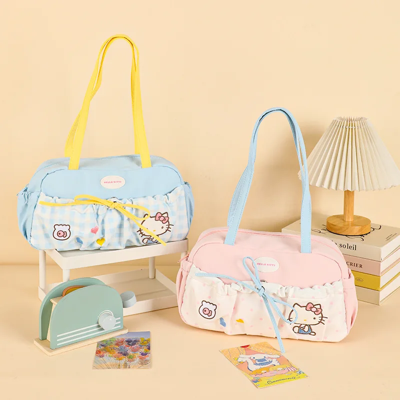 

Сумка Sanrio 2026 HelloKitty: Модная универсальная сумка-кроссбоди с плюшевой вышивкой для девочек, изысканный подарок для девушки