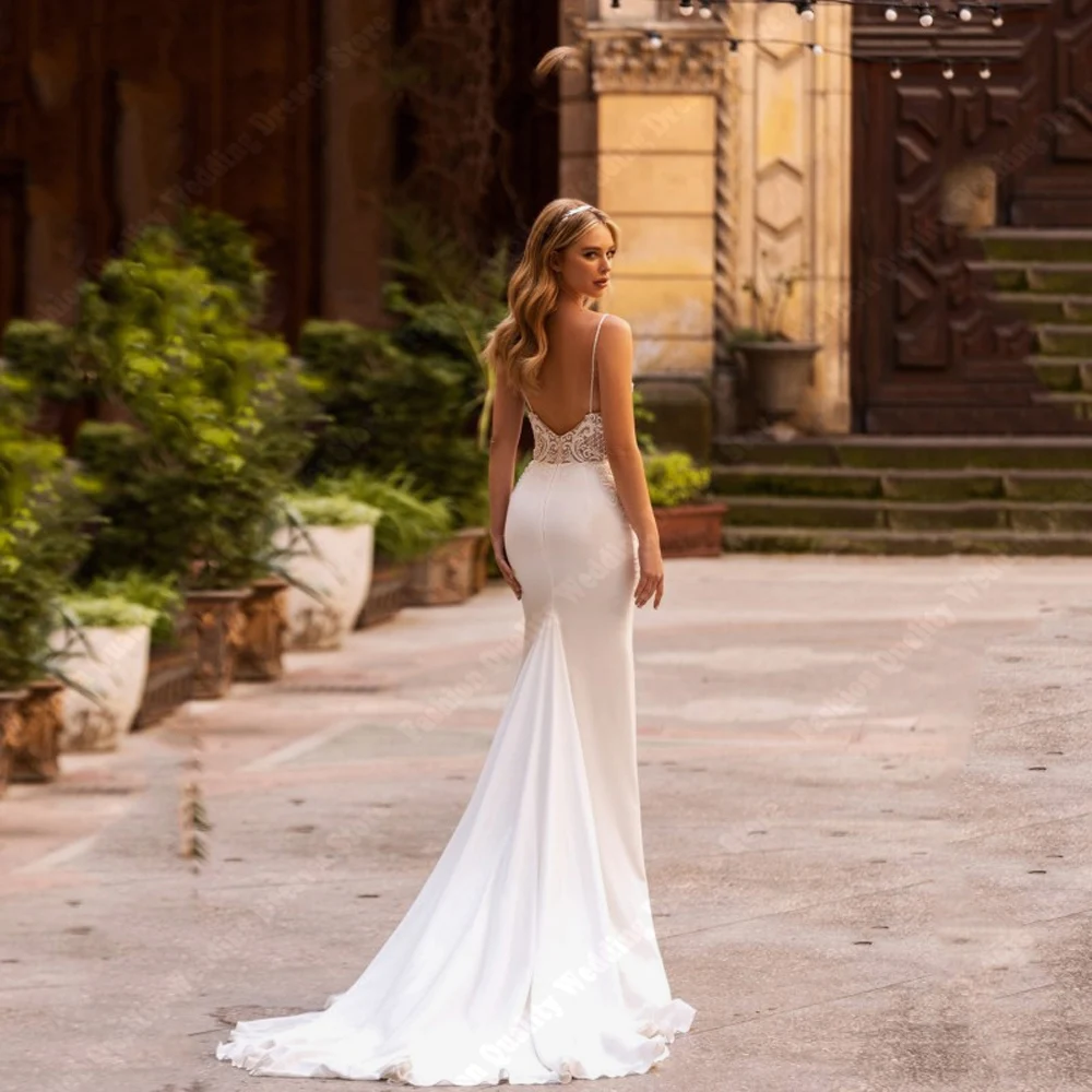 Vestidos De novia De encaje dulce para mujer, Vestidos De novia Vintage con tirantes para los hombros, diseño De calcomanía De tela brillante, Vestidos De Novias personalizados