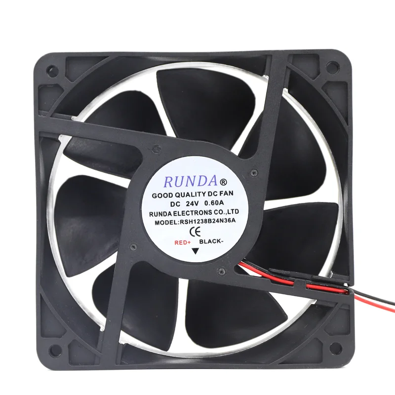 

RSH1238B24N36A DC 24V 0.60A 120x120x38mm 2-Wire Cooling Fan