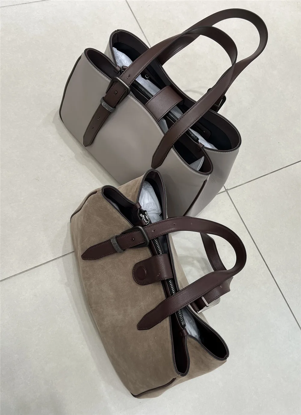 

Women's Suede and Cowhide Handbags Large Capacity Women Bag Fashionable and Versatile