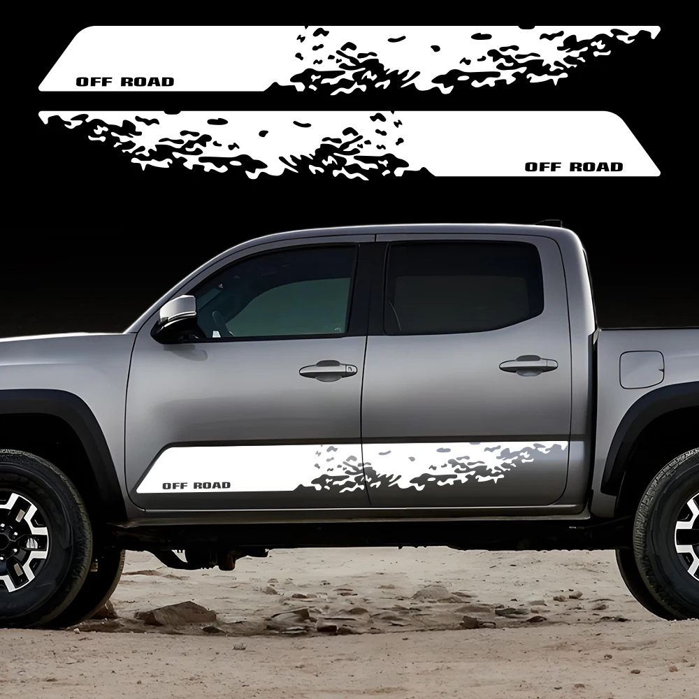 

197x22 см 2 шт. OFF RAOD спортивные полосы кузов автомобиля боковая декоративная наклейка для Toyota TACOMA TRD PRO гоночные аксессуары виниловые наклейки