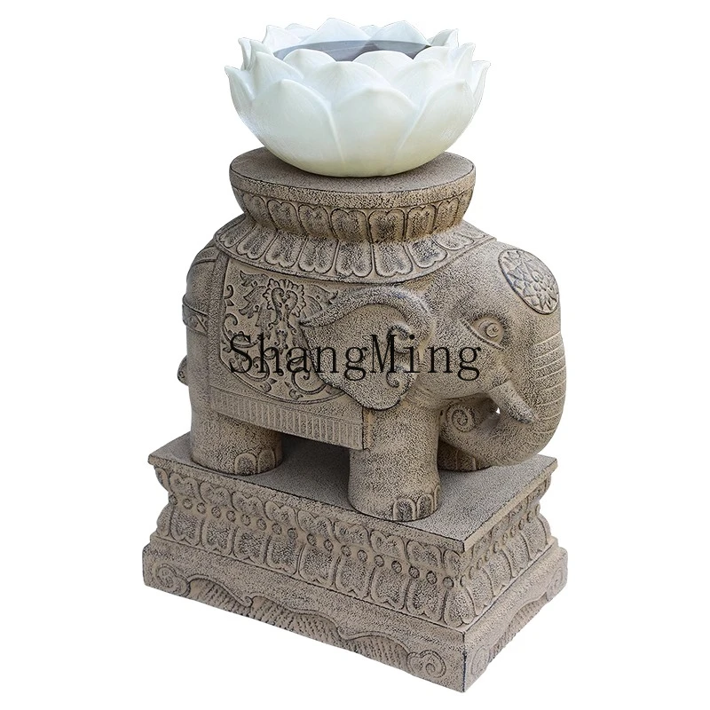 FG good-looking  Solar Garden Light Outdoor Terrace Garden Landscape Chinese Creative Landscaping Ambient Light Lotus Light