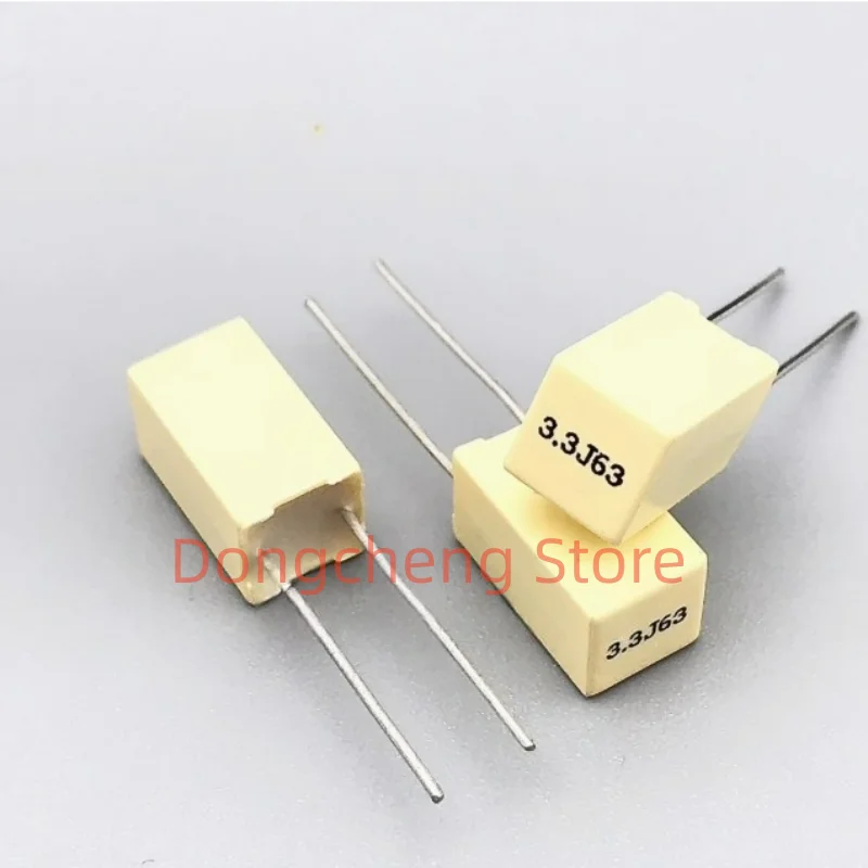 

10PCS/30PCS/50PCS New Original AV KEMET 3.3UF 63V 63V3.3UF 63V335 foil film capacitor 3300nF 63V3U3 335 3U3 Foot distance 5MM