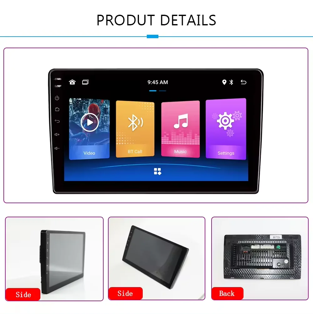 2din 9 Inch Touchscreen Autoradio 10 Inch Dubbele Din Auto Android Dvd-Speler