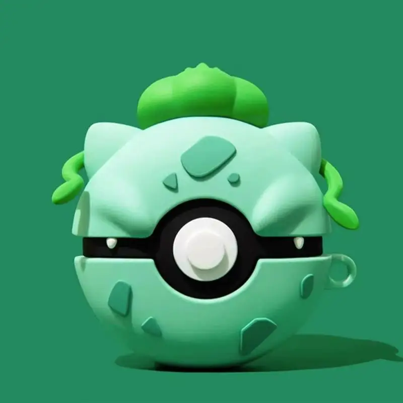 For Airpods 4 Case 2024,Pokemon Green Ball Shockproof Protective Earphone Silicone Cover For Airpod 4 Case Funda Boys Girls