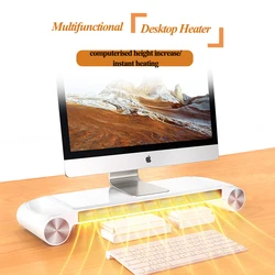 Eary Desktop Heater & Monitor Stand Home Office Heaters Electric Heater Winter Warmer Machine with USB Port US Standard Plug
