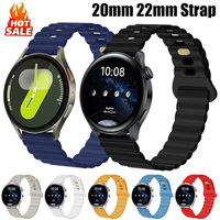 20mm 22mm Silicone Strap For Samsung Watch 7/6/5/4/3 Huawei Watch 5-4-3/GT4/3 Pro Bracelet Band For Amazfit GTS4 mini/GTR4 belt