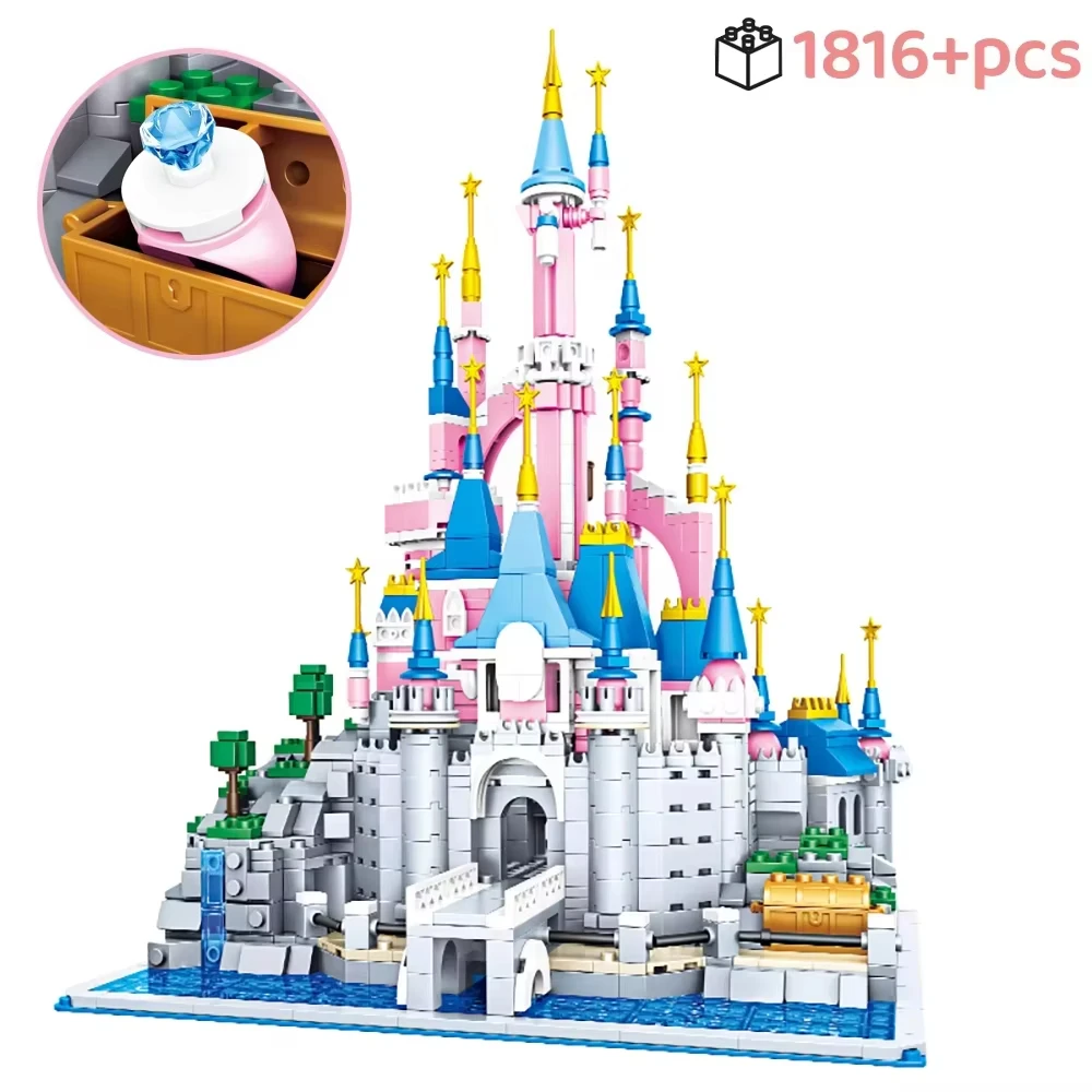 Blocs de construction créatifs pour filles, conte de fées, château de rêve, Architecture, modèle MOC, jouets pour amis, cadeaux d'anniversaire pour enfants, 1816 pièces