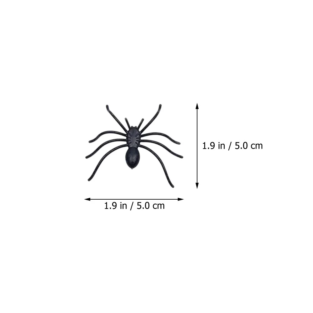 แมงมุมพลาสติกสีดําฮาโลวีน Decors Soft Spider ของเล่น Prank Joke น่ากลัว Bugs Party Table Decor กันน้ําปลอดภัยวัสดุสยองขวัญ